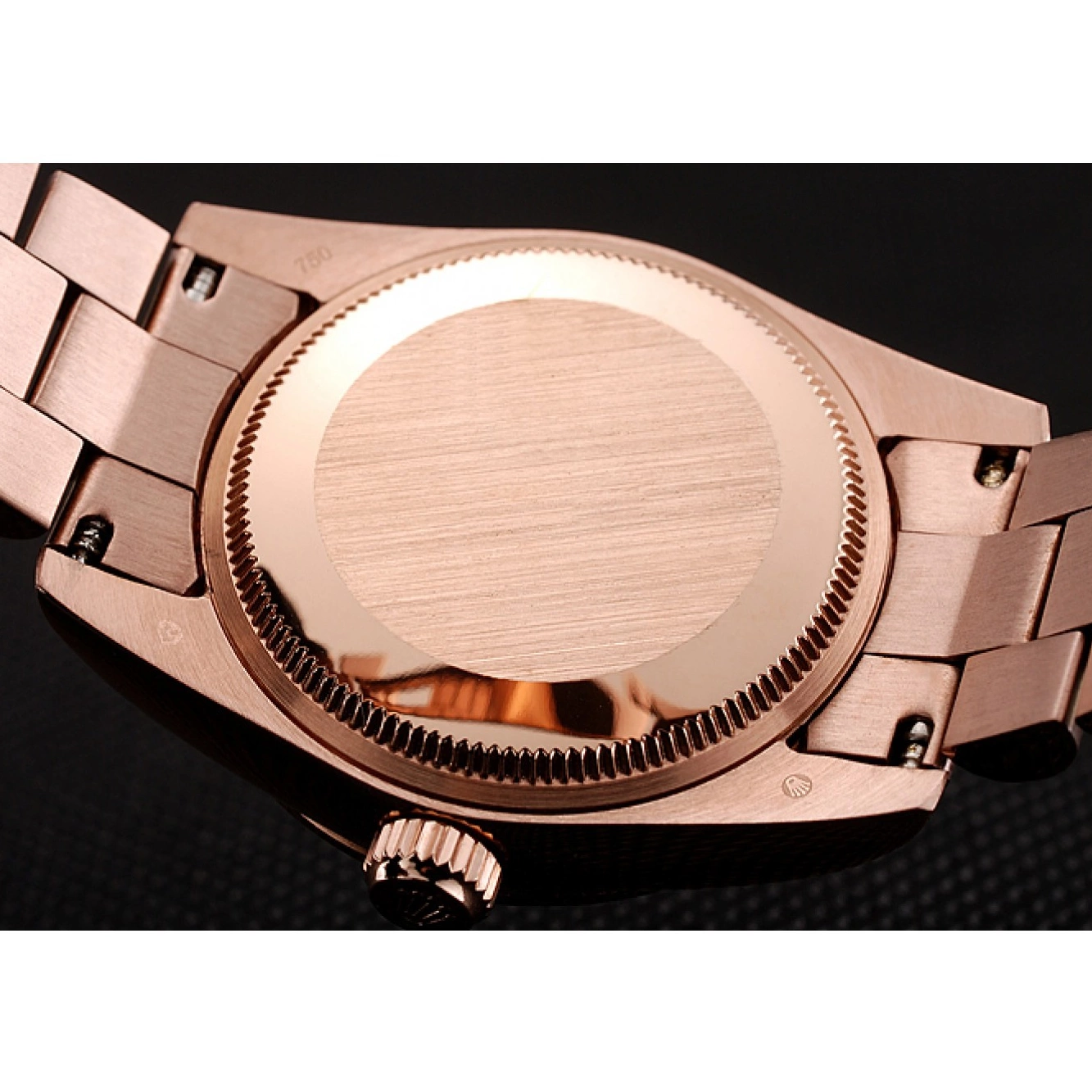 AAA replica watch Diamond DateJust Gold Rose 1453977 Rose Swiss Case Rolex Dial Gold Bracelet 0724